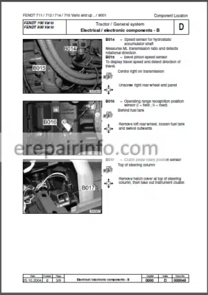Photo 2 - Fendt 711 712 714 714 716 815 817 818 Vario Workshop Manual Tractors