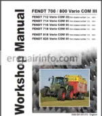 Photo 7 - Fendt 712 714 716 718 818 820 Vario Com III Workshop Manaul Tractors