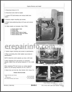 Photo 5 - JD 316 318 420 Technical Repair Manual TM1590
