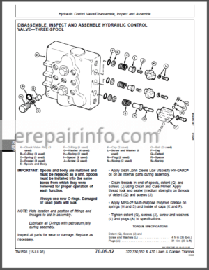 Photo 12 - JD 322 330 332 430 Technical Repair Manual TM1591