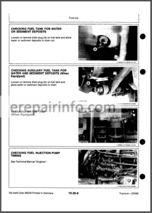 Photo 3 - JD 3050 3350 3650 Technical Repair Manual TM4443