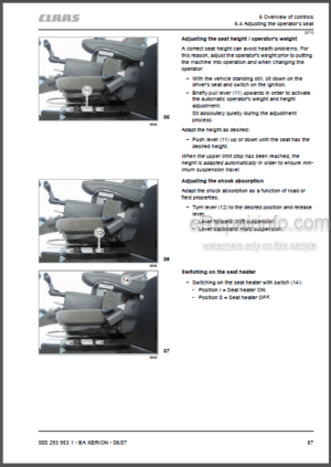 Photo 8 - Claas Quantum 6800S 5500S-18 5500S-16 5500S 4500S Operators Manual Self Loading Forage Wagon