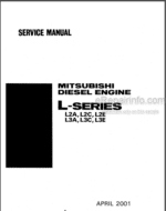 Photo 5 - Mitsubishi L2A L2C L2E L3A L3C L3E Service Manual Diesel Engine