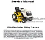 Photo 4 - Cub Cadet 1000 1500 Series Service Manual Riding Tractors