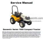 Photo 4 - Cub Cadet 7000 Series Service Manual Compact Tractor