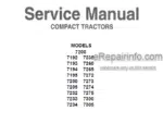 Photo 4 - Cub Cadet 7192-7195 7200-7275 7300 7305 Service Manual Compact Tractors