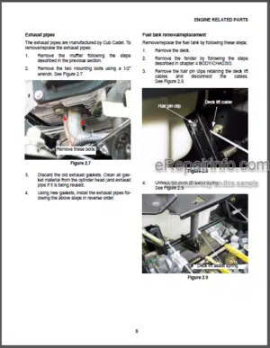 Photo 7 - Cub Cadet Engine Fuel And Electrical Systems Service Manual Kubota Diesel