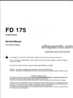 Photo 4 - Fiatallis FD175 Operational Maintenance And Service Manual Crawler Tractor