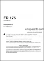 Photo 4 - Fiatallis FD 175 Operation And Maintenance Instruction Manual Crawler Dozer