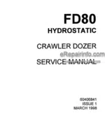 Photo 4 - Fiatallis FD80 Operation And Maintenance Instruction Manual Crawler Dozer