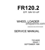 Photo 4 - Fiatallis FR120.2 Operation Maintenance And Service Manual Wheel Loader