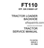 Photo 4 - Fiatallis FT110 Operation Maintenance / Parts Catalog And Service Manual Tractor Loader Backhoe