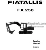 Photo 4 - Fiatallis FX250 Operation Maintenance / Parts And Service Manual Excavator
