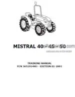Photo 4 - Landini Mistral 40 45 50 Training Repair Manual Tractors