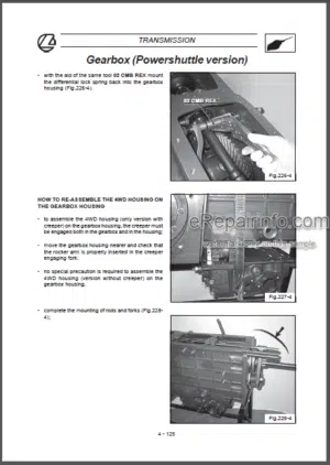 Photo 7 - Landini Powerfarm Powershuttle 60 65 75 85 95 105 Training Repair Manual Tractors