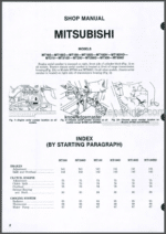 Photo 4 - Mitsubishi MT160-MT300D Shop Manual Tractors