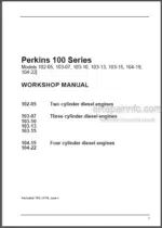 Photo 4 - Perkins 102-05 103-07 103-10 103-13 103-15 104-19 104-22 Workshop Manual Diesel Engines