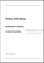 Photo 4 - Perkins 2000 Series Workshop Manual Diesel Engines