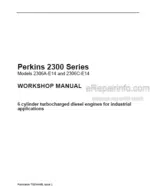 Photo 4 - Perkins 2300 Series 2306A-E14 2306C-E14 Workshop Manual Diesel Engines