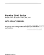 Photo 4 - Perkins 2800 Series 2806C-E18 TAG1 TAG2 TAG3 Workshop Manual Diesel Engines