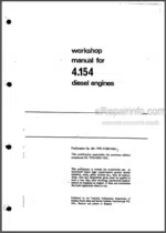 Photo 4 - Perkins 4.154 Workshop Manual Diesel Engine