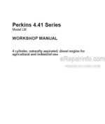 Photo 4 - Perkins 4.41 Series Model LM Workshop Manual Diesel Engine