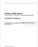 Photo 4 - Perkins 4000 Series 4006-23 TAG1A TAG2A TAG3A Workshop Manual Diesel Engines
