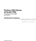 Photo 4 - Perkins 4000 Series 4016-E61TRS Workshop Manual Gas Engine