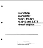 Photo 4 - Perkins 6.354 T6.354 6.3542 6.372 Workshop Manual Diesel Engines