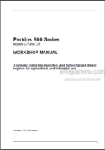 Photo 4 - Perkins 900 Series CP CR Workshop Manual Diesel Engines