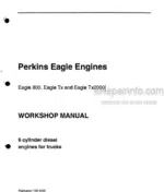Photo 4 - Perkins Eagle 800 Eagle TX Eagle TX2000 Workshop Manual Diesel Engines