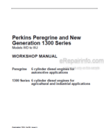 Photo 4 - Perkins Peregrine New Generation 130 Series WD WE WF WG WH WJ Workshop Manual Diesel Engines