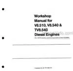 Photo 4 - Perkins V8.510 V8.540 TV8.540 Workshop Manual Diesel Engines