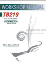 Photo 4 - Takeuchi TB219 Workshop Manual Mini Excavator