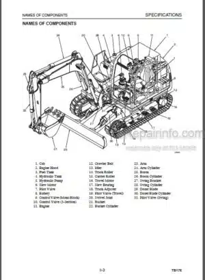 Photo 11 - Takeuchi TB175 Workshop Manual Compact Excavator