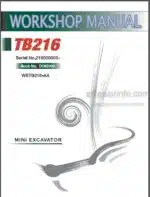 Photo 4 - Takeuchi TB216 Workshop Manual Mini Excavator WETB216-AA WETB216-AB