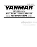 Photo 4 - Yanmar YPD-MP2 YPD-MP4 Service Manual Fuel Injection Equipment M9961-03E070
