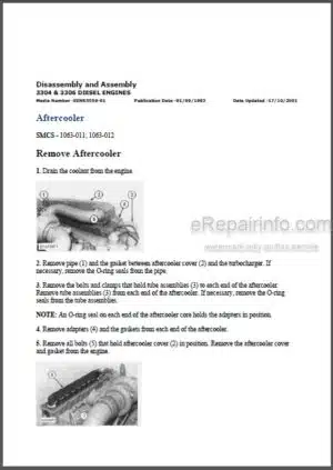Photo 7 - Caterpillar 216 226 232 242 Repair Manual Skid Steer Loader 4NZ 5FZ CAB CMB