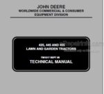 Photo 3 - JD 425 445 455 Technical Manual Lawn And Garden Tractors TM1517