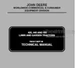 Photo 3 - JD 425 445 455 Technical Manual Lawn And Garden Tractors TM1517