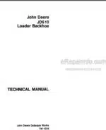 Photo 4 - JD JD510 Technical Manual Loader Backhoe TM1039