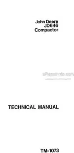 Photo 5 - JD JD646 Technical Manual Compactor TM1073