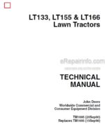 Photo 4 - JD LT133 LT155 LT166 Technical Manual Lawn Tractors TM1695