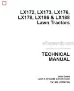 Photo 4 - JD LX172 LX173 LX176 LX178 LX186 LX188 Technical Manual Lawn Tractors TM1492