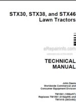 Photo 4 - John Deere STX30 STX38 STX46 Technical Manual Lawn Tractors TM1561