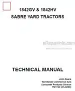 Photo 5 - JD Sabre 1842GV 1842HV Technical Manual Yard Tractors TM1740