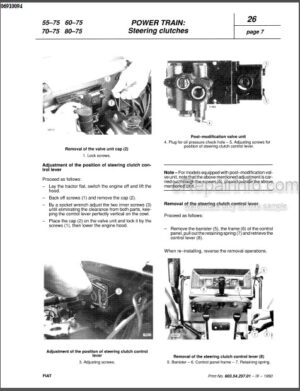 Photo 13 - Fiat 55-75 60-75 70-75 80-75 Workshop Manual Tractors 06910094