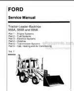 Photo 4 - Ford New Holland 555A 555B 655A Service Manual Tractor Loader Backhoe 40055540A 40055540B