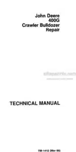 Photo 4 - John Deere 400G Repair Manual Crawler Bulldozer TM1412
