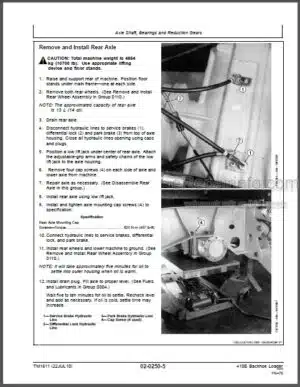 Photo 3 - John Deere 410E Repair Manual Backhoe Loader TM1611